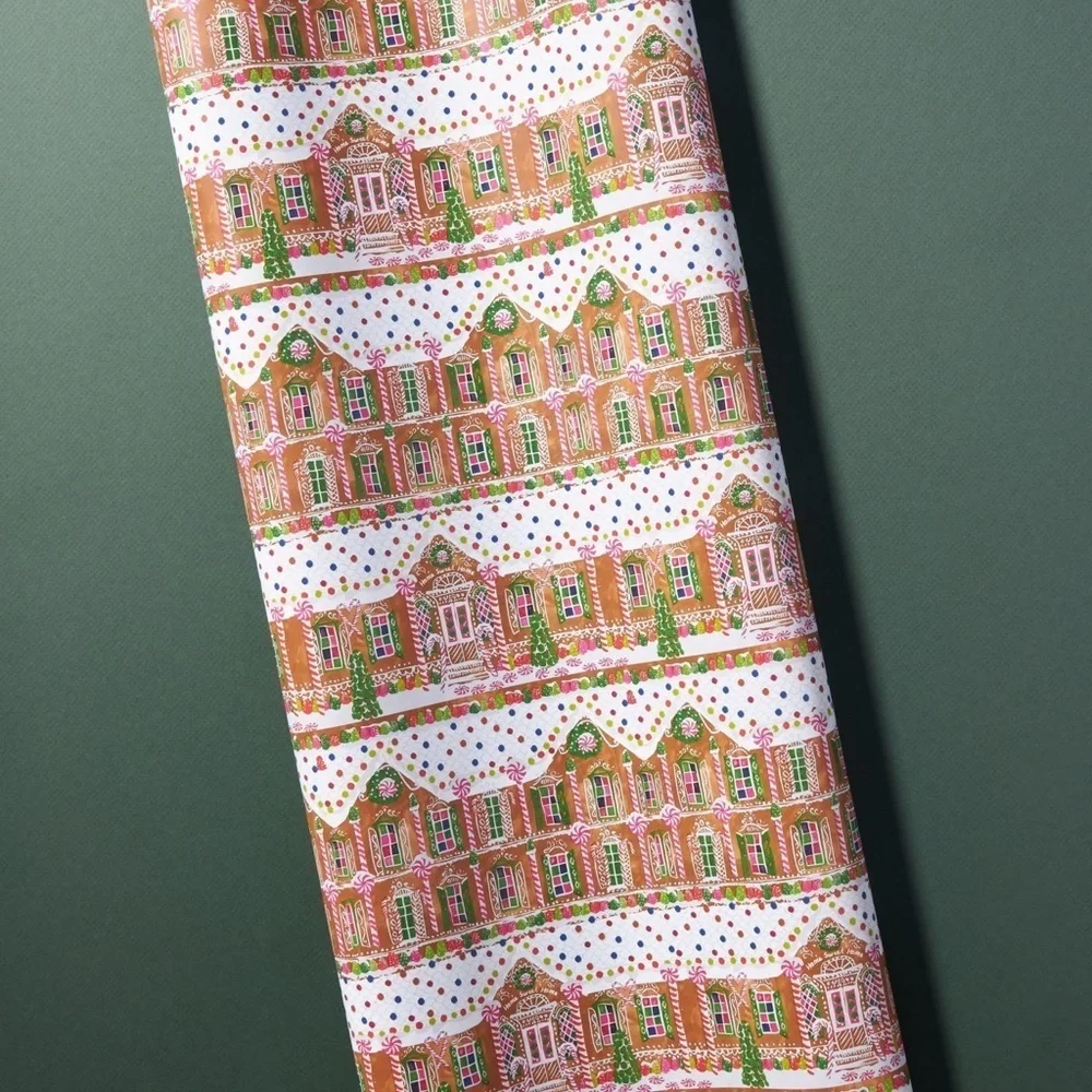 Anthropologie Christmas Village Wrapping Paper